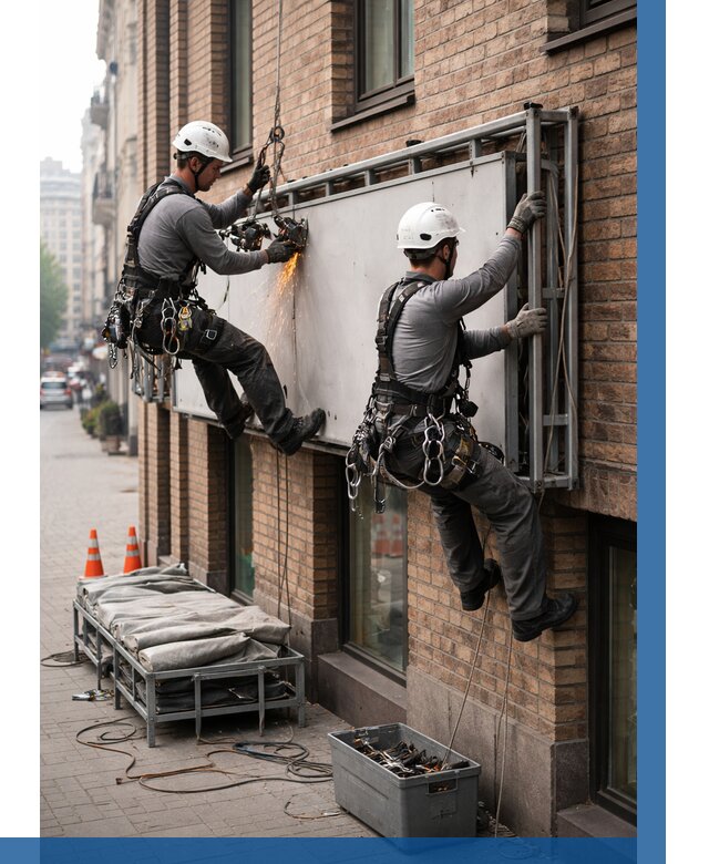 Демонтаж рекламной вывески в Кронштадте от 6782 р. | ВЫСОТНИК-Крн