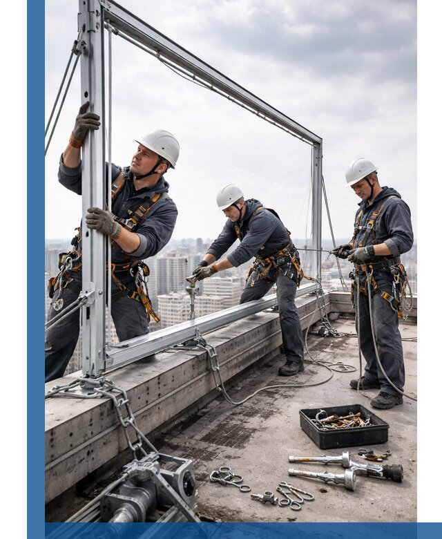 Монтаж крышных рекламных конструкций под ключ в Кронштадте