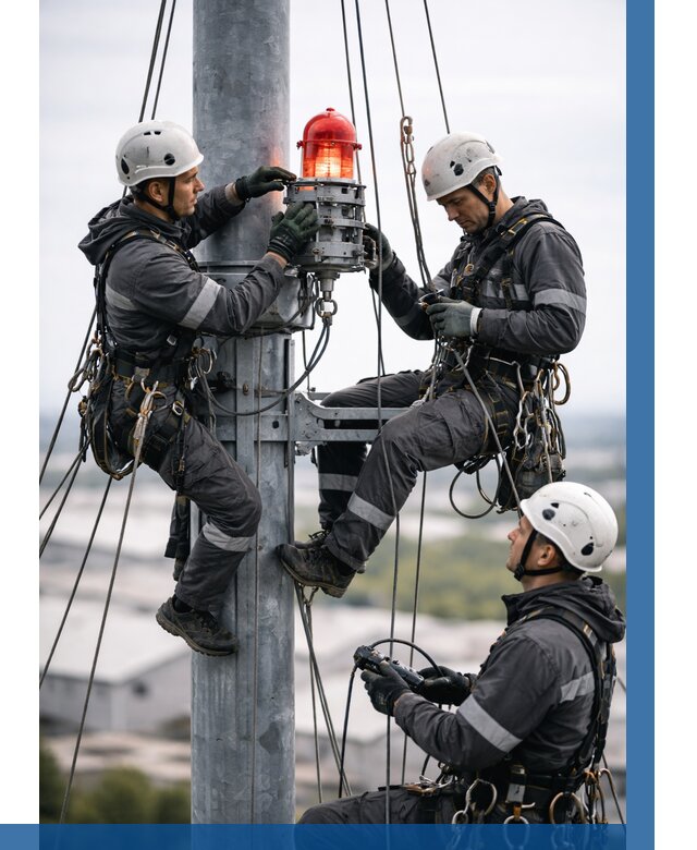 Монтаж заградительных огней в Кронштадте от 8869 р. | ВЫСОТНИК-Крн