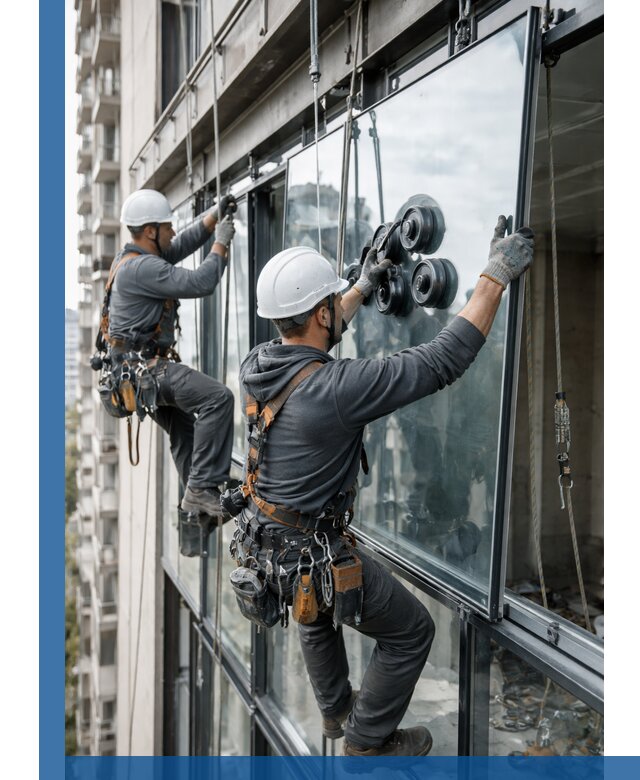 Витражное остекление фасадов и лоджий в Кронштадте под ключ