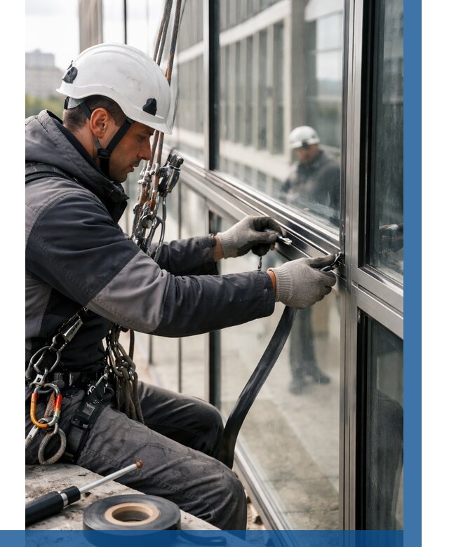 Ремонт витражных конструкций в Кронштадте от 3652 р. | ВЫСОТНИК-Крн