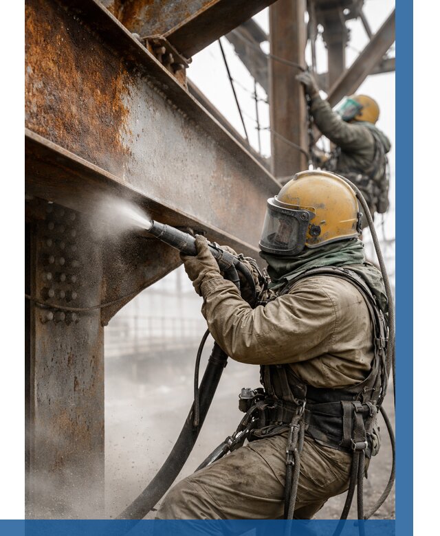 Пескоструйная очистка металлоконструкций в Кронштадте по 626 р. ВЫСОТНИК-Крн