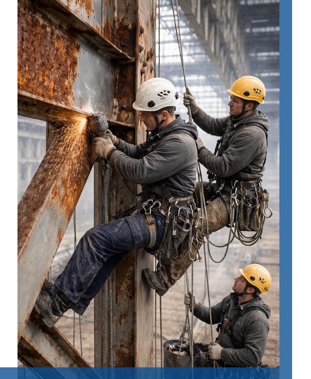 Зачистка металла от ржавчины в Кронштадте от 365 р. | ВЫСОТНИК-Крн