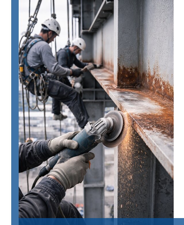 Зачистка металла от ржавчины и подготовка поверхностей в Кронштадте