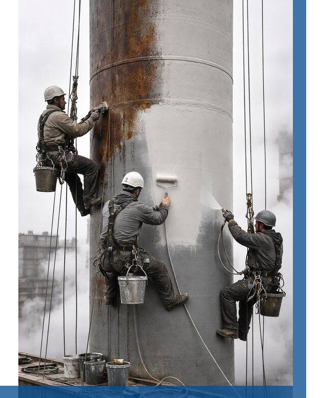 Покраска дымовых труб в Кронштадте от 8869 р. | ВЫСОТНИК-Крн