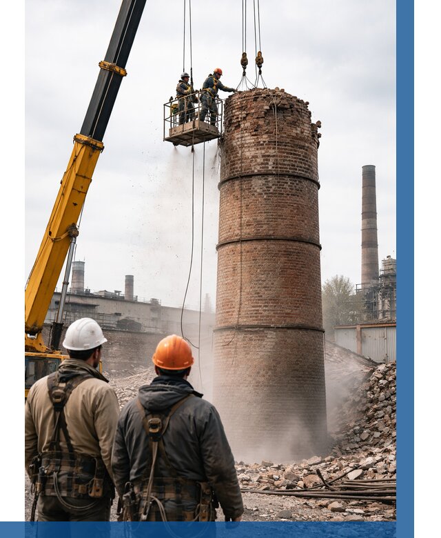 Демонтаж дымовой трубы в Кронштадте от 93906 р. | ВЫСОТНИК-Крн, смета