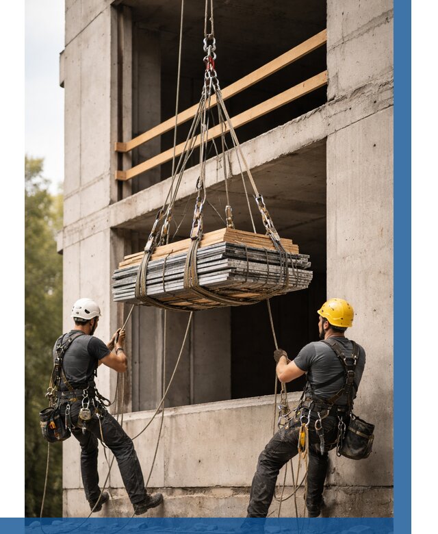 Подъем материала на этаж веревками в Кронштадте от 1565 р. | ВЫСОТНИК-Крн