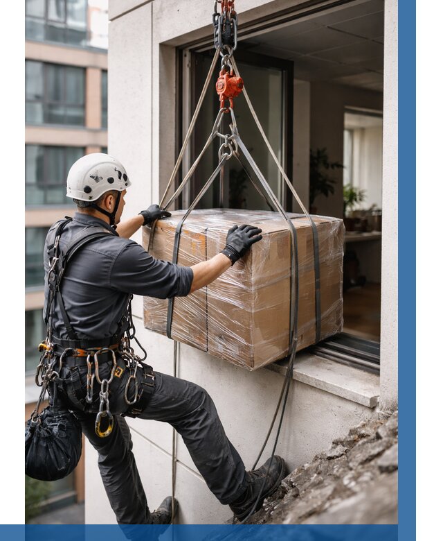 Подъем груза через окно в Кронштадте от 4695 р. | ВЫСОТНИК-Крн