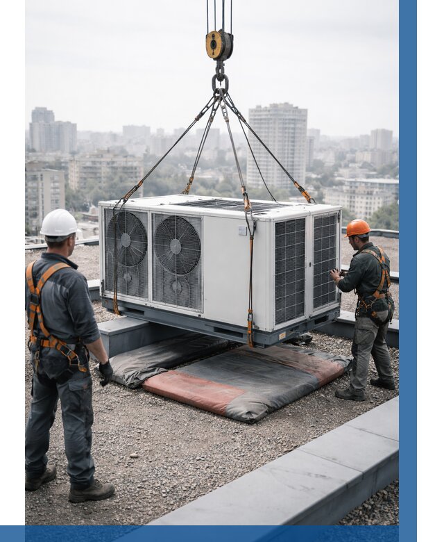 Подъем груза на крышу в Кронштадте от 5217 р. | ВЫСОТНИК-Крн заказать