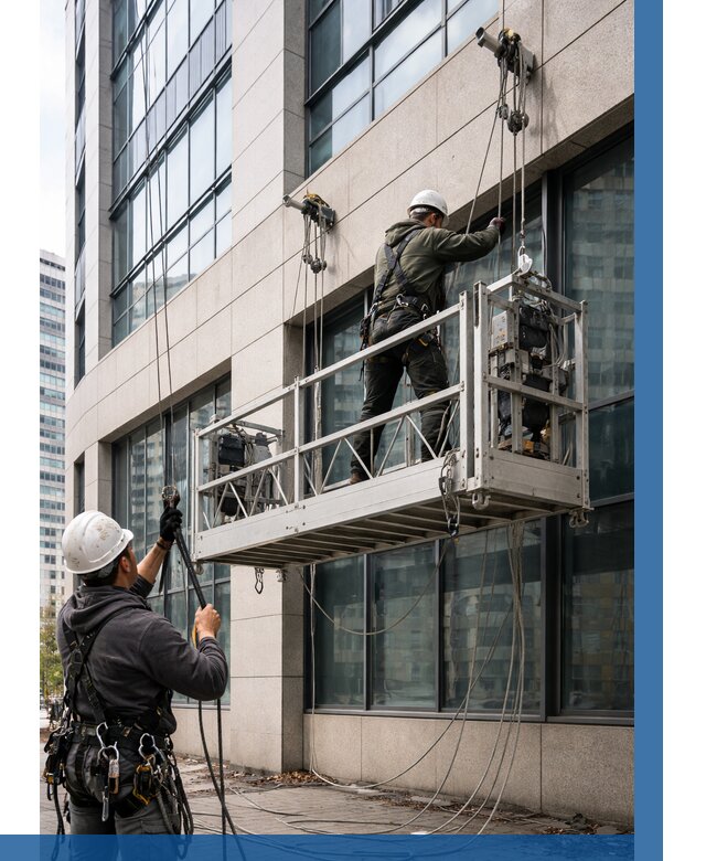 Монтаж и подъем фасадной люльки в Кронштадте от 12521 р. | ВЫСОТНИК-Крн