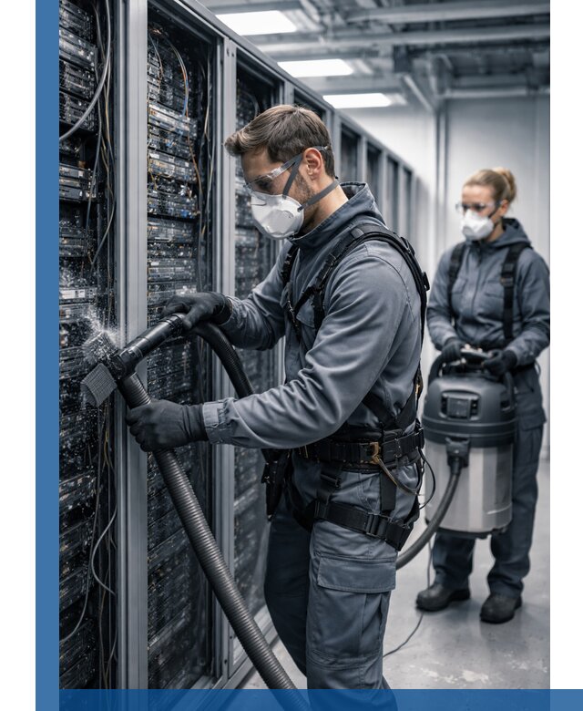 Обеспыливание серверной комнаты в Кронштадте, профессиональная очистка