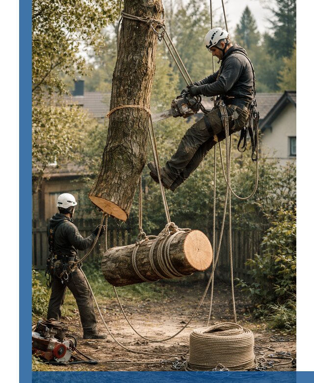Валка деревьев частями в Кронштадте, безопасно и аккуратно