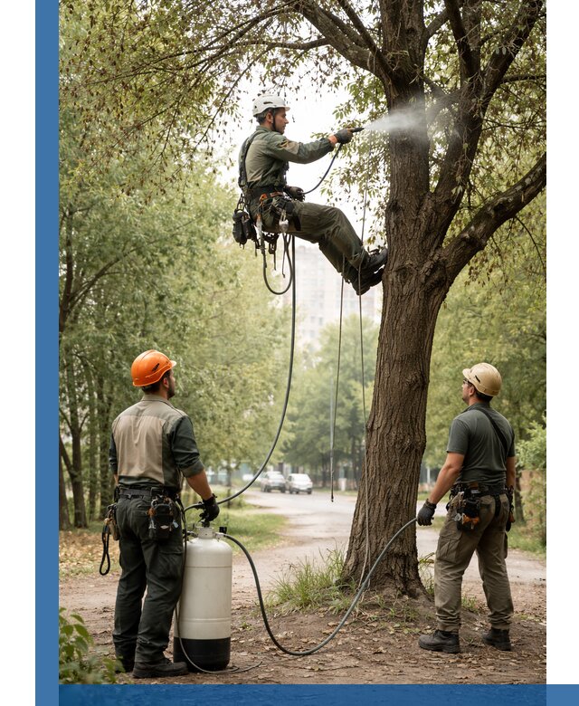 Обработка деревьев от вредителей в Кронштадте профессиональная защита