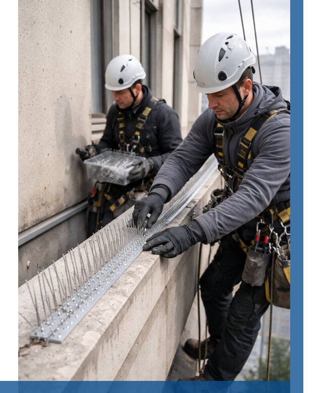 Установка шипов от птиц в Кронштадте от 887 р. | ВЫСОТНИК-Крн